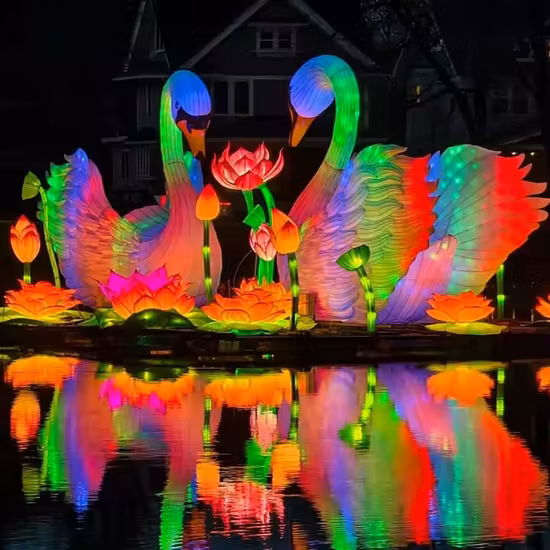 Китайские традиционные красочные светодиодные фонарики нестандартного размера